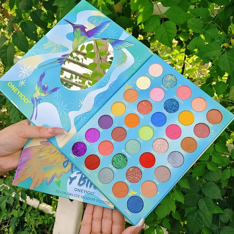 Палетка теней для век с блестками 35 цветов