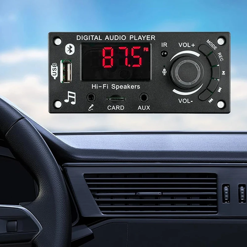 Плата MP3 декодера усилителя звука 2*50 Вт Bluetooth автомобильная лампа с радио