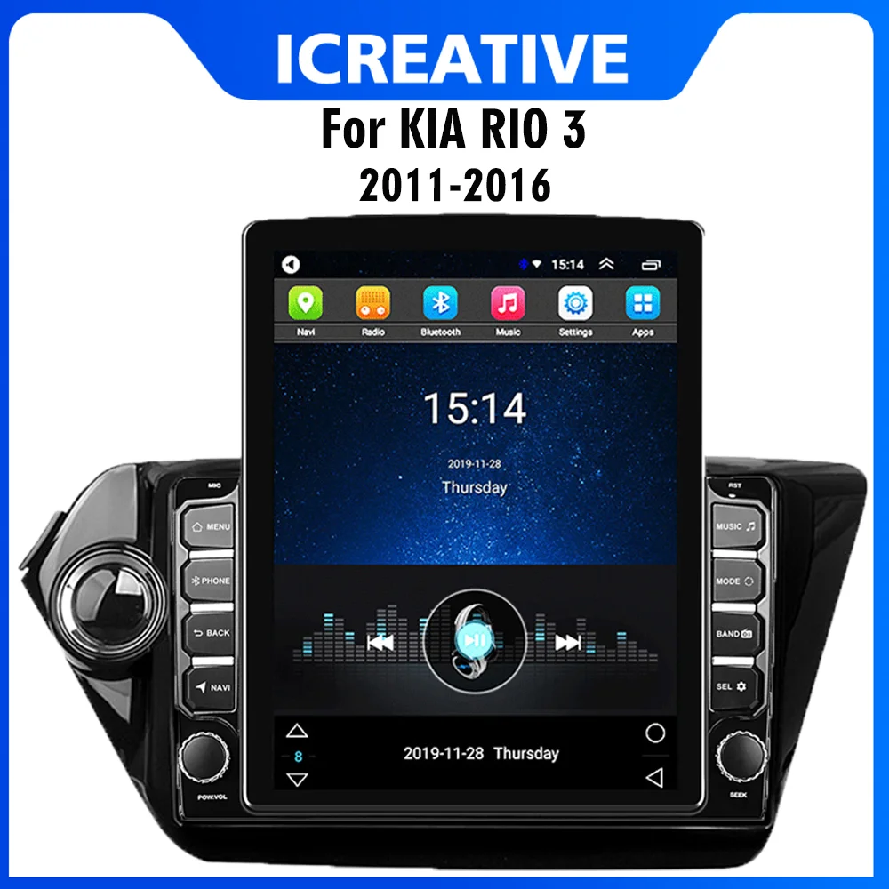 Автомагнитола на Android 4G Carplay для KIA RIO 3 2011-2016 2 Din экран 9 7 дюйма Tesla автомобильный