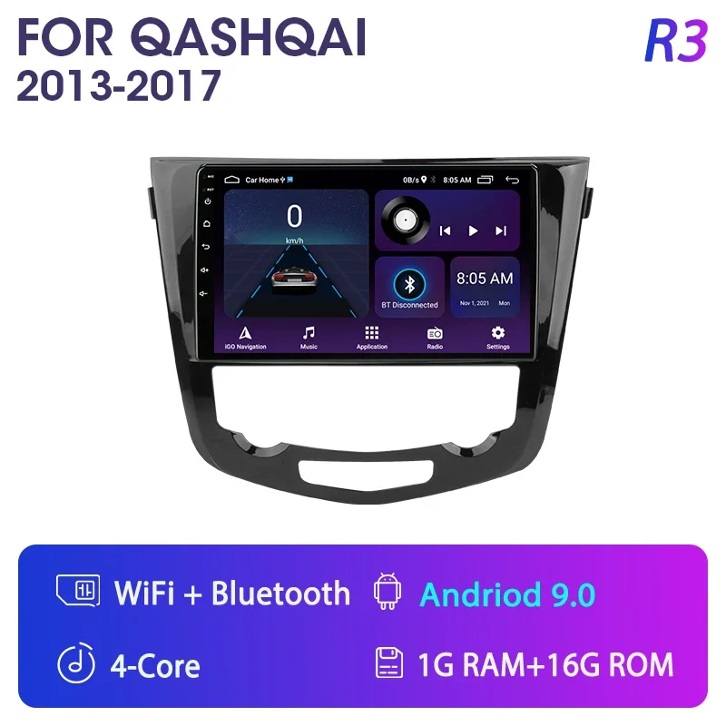 

Автомагнитола для Nissan J11 Qashqai X-Trail Rogue Dualis 2013-2021 Android 12, мультимедийный стерео проигрыватель 2 Din для Carplay, DVD, головное устройство