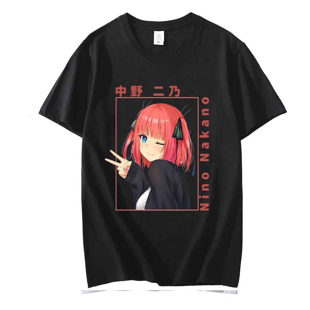 

2021 Hot Anime Nino Nakano T Shirt The Quintessential Quintuplets Women Fashion T-shirt Graphic Hip Hop Top Tees Kawaii Clothing