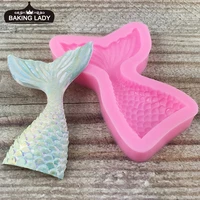 large mermaid fish tail sea animal silicone mold chocolate fondant jelly candy making form food safe steam oven available