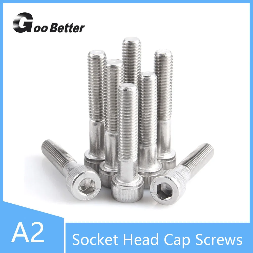 

1/5/10Pcs A2 Socket Head Cap Screws Partial Thread M4 M5 M6 M8 M10 M12 304 Stainless Steel Hex Hexagon Bolt