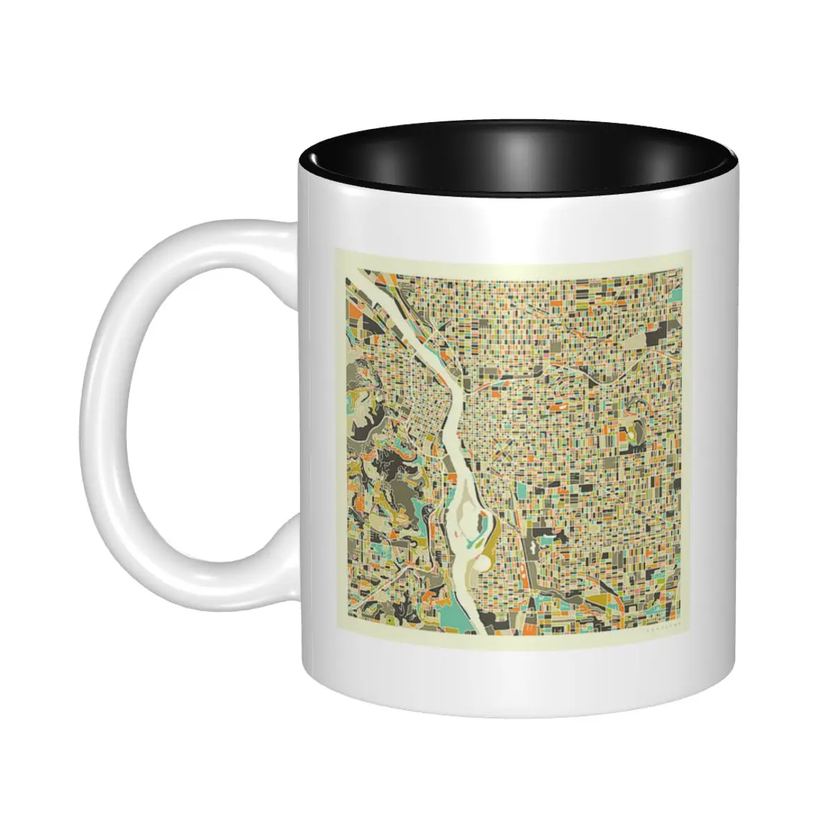 Портландская карта 1 Jazzberry синяя Подарочная керамическая кружка Портландская карта 1 Jazzberry синяя Подарочная керамическая кружка