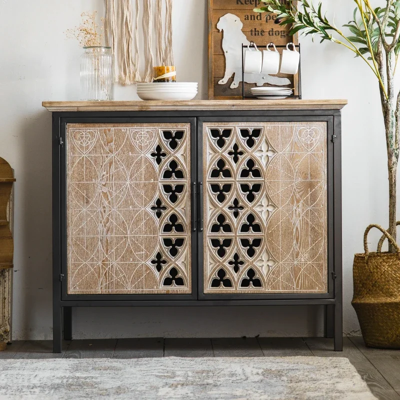 Полый резной декоративный сервант домашний низкий шкаф для гостиной ТВ-шкаф