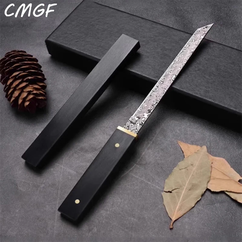 CMGF Дамасский Узор Фруктовый Нож Высококачественный Портативный Кухонный