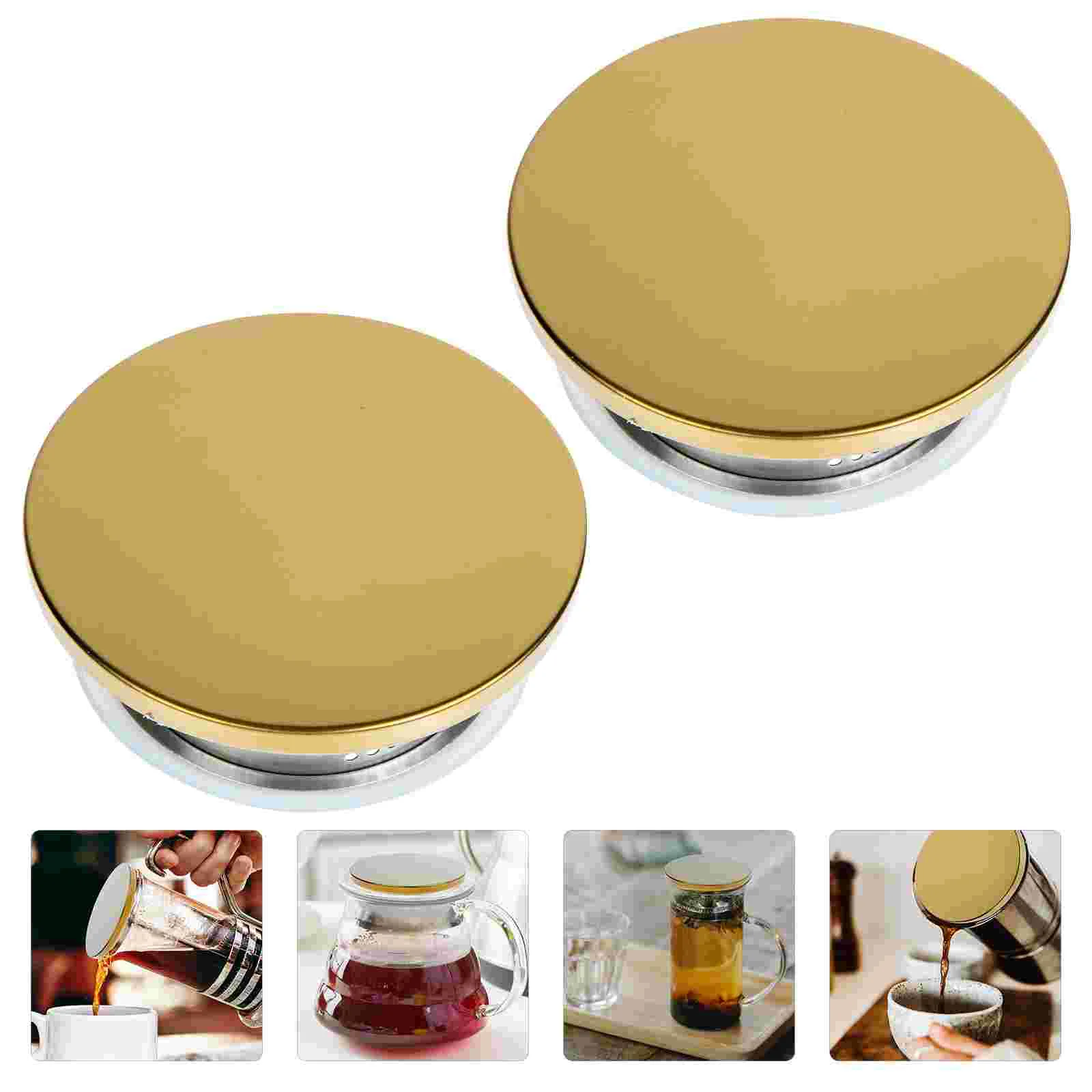

Pitcher Lid Water Cover Jug Lids Replacement Bottle Steel Stainless Stoppers Beverage Cap Filtering Kitchen Tea Covers Stopper