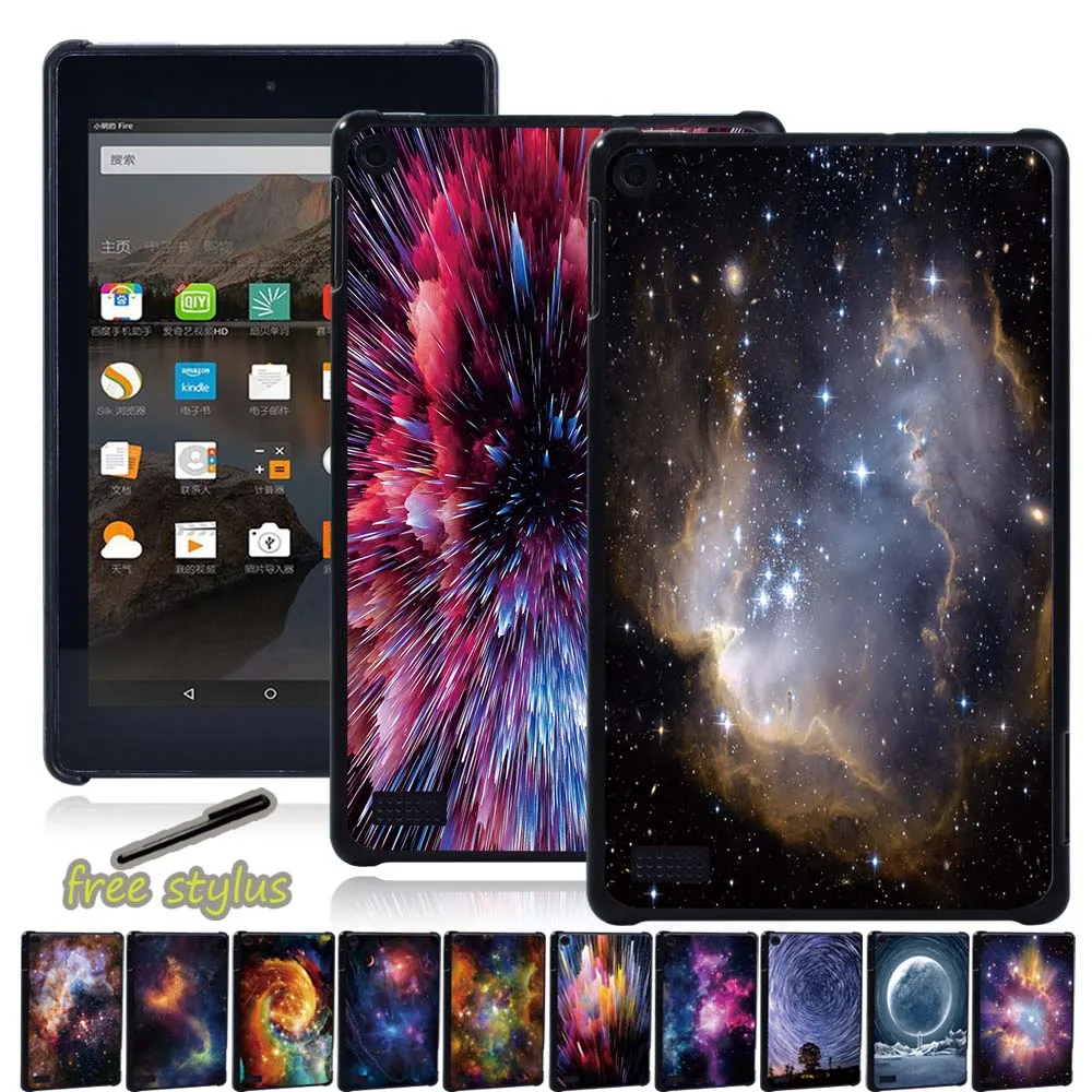 

For Amazon Fire 7 (5th/7th/9th Gen)/Fire HD 8(2016/2017/2018)/Fire HD 10(2015/2017/2019) with Alexa Tablet Case + Free Stylus