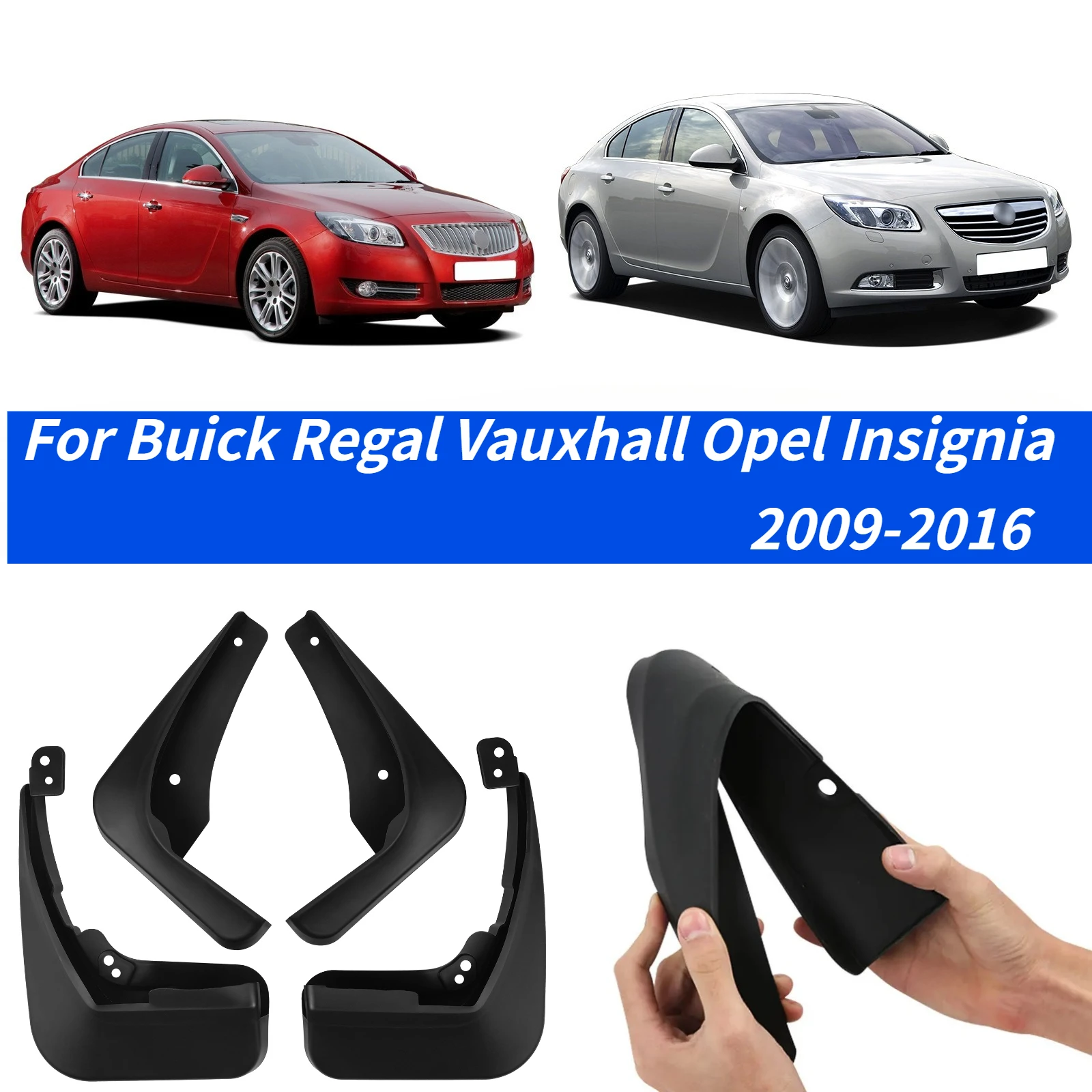 Фото Брызговики для автомобиля (4 шт.) для Buick Regal, Vauxhall, Opel Insignia 2009-2016, защита колесных арок, автомобильные аксессуары №1