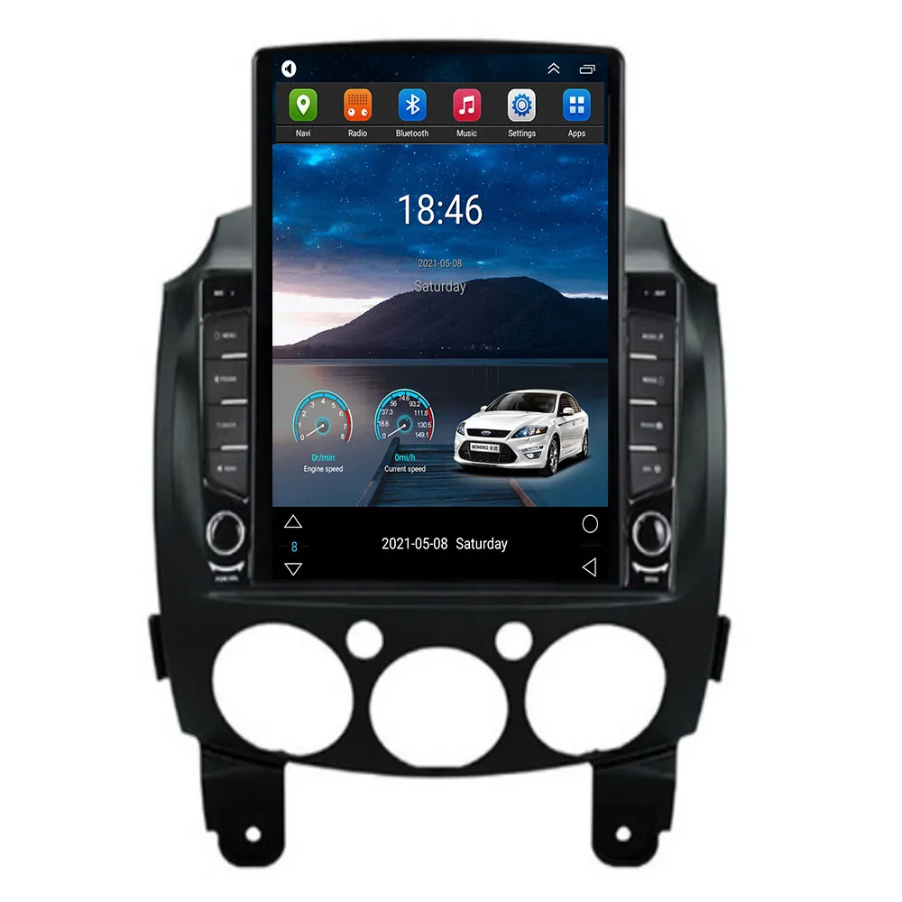 

2 Din Android 12 for MAZDA 2 2007-2014 Car Radio Video Multimedia Player Navigation GPS Portrait For Tesla screen stereo CarPlay