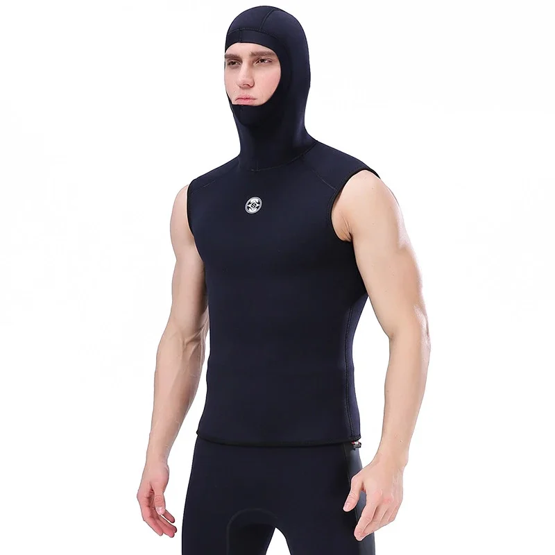 

Slinx 3MM Neoprene Men's Hooded Vest and 2MM Pants Wetsuit Scuba Diving Skin Diving for Snorkeling Spearfishing Surfing