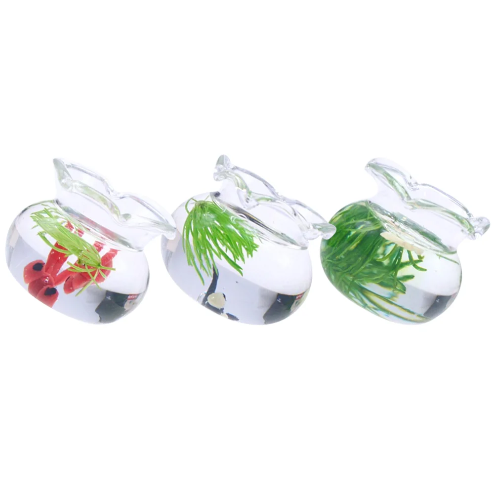 

Tiny Toys Miniature Fish Bowl Tank Decor Crafts Kitchen Table Centerpieces Things