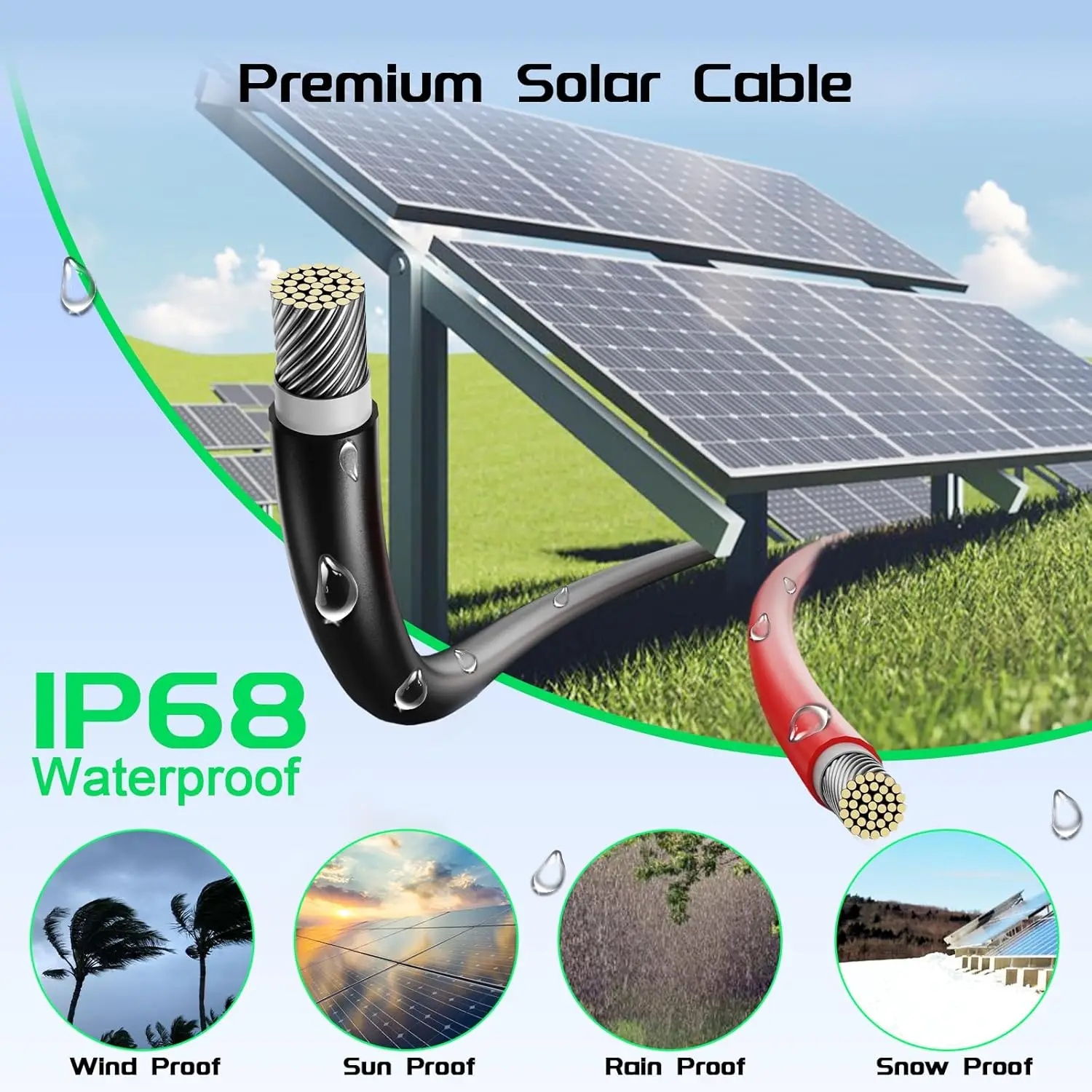 Удлинительный кабель солнечной панели 100 футов