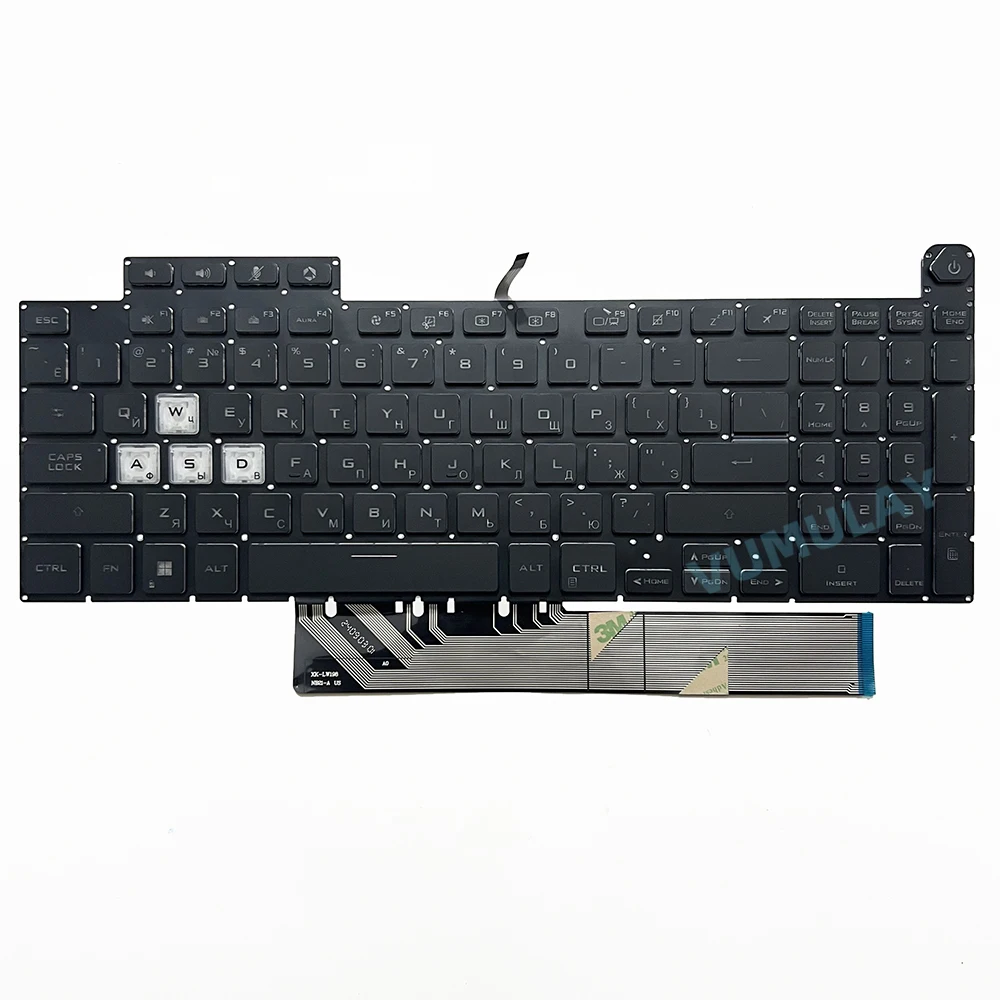 Русская RGB клавиатура с подсветкой для Asus TUF Gaming FX517 FX517ZC FX517ZM FX517ZR FX517ZE FA707RC FA707RE FA707RM