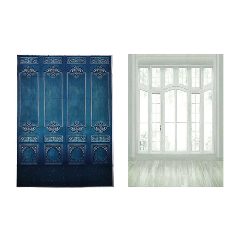 

2 Pcs Vintage Background Wedding Portrait Studio Model Backdrop Vinyl-3 X 5Ft & 5 X 7Ft