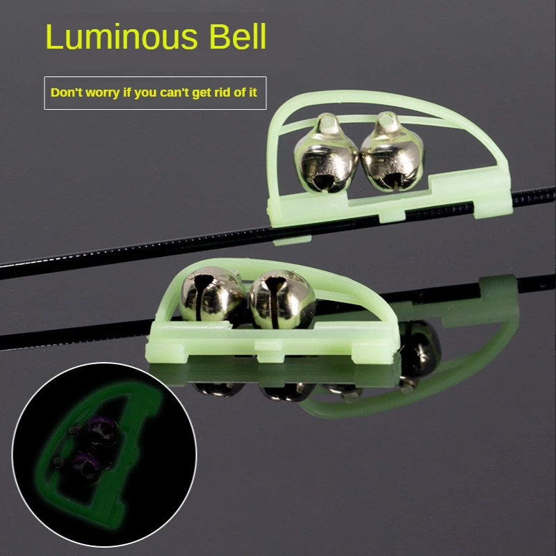 

5pcs/Lot Luminous Light Twin Bells Clip On Night Fishing Tools Rod Bite Alarm Portable Fast Pesca Fishing Tackle Accessories