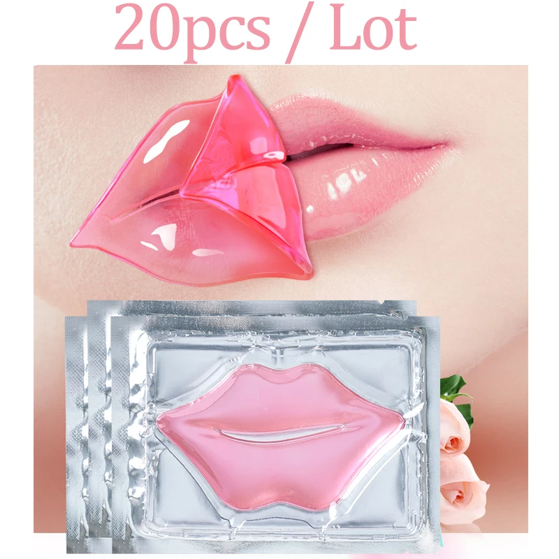 Патчи коллагеновые для губ с кристаллами 20 шт./лот питательные Увлажняющие