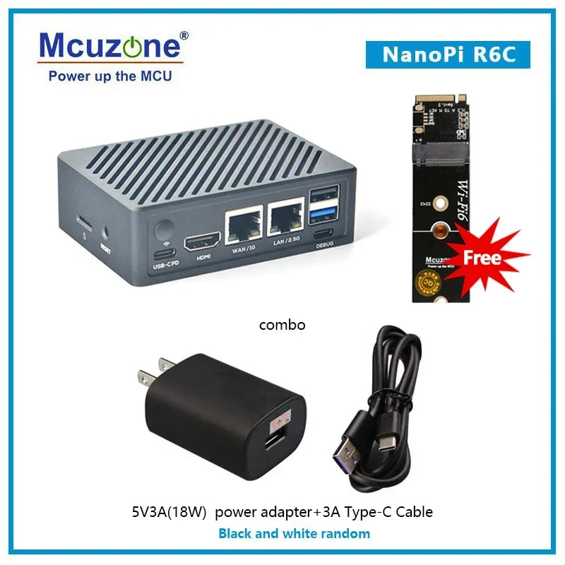 NanoPi R6C 4 ГБ/8 ГБ ОЗУ 32 Гб eMMC Rockchip RK3588S A76 A55 Dual 2 5G Ethernet Поддержка HDMI2 Linux/Openwrt/Debian/Ubuntu