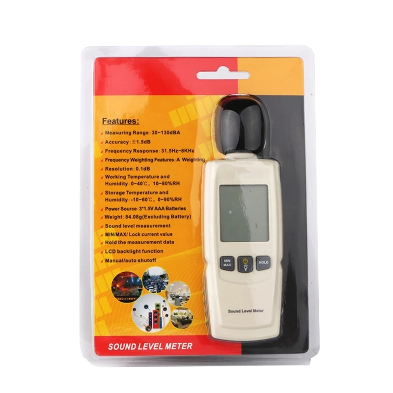 

Decibel Meter Sound Level Reader Hand-held Sound Noise Meter Digital Noise Meter Decibel Monitoring Tester for Drop Shipping