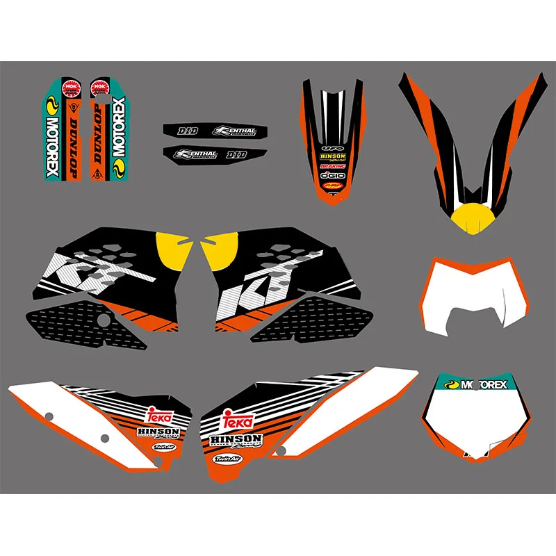 Motorcycle ATV Parts Accessories  Decals & Stickers for KTM Motor Bike All Modele 125-525 Year 2007 2008 2009 Graphics Kit
