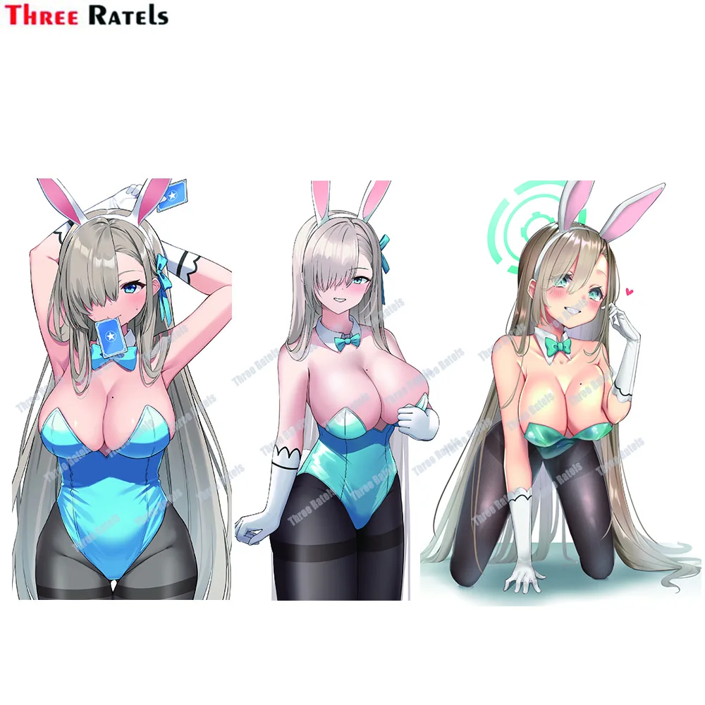 

Автомобильные наклейки Three Ratels E199 Asuna с голубым архивом, японские аниме наклейки для ноутбука, багажа, скейтборда