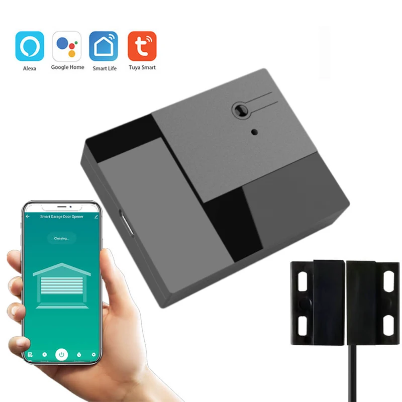

2022 Tuya Garage Door Wireless Sensor Opener Controller Remote Control Via Smart Life Google Home Alexa Voice Operate Support
