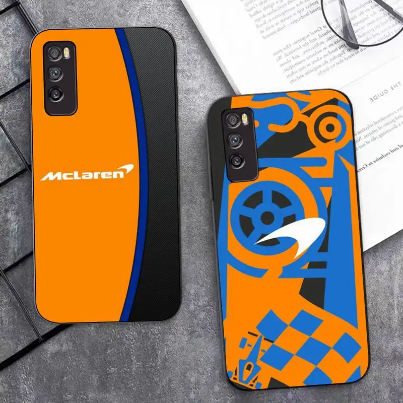 

Carbon Fiber Mclaren Phone Case for Huawei Mate 20 10 9 40 30 lite pro X Nova 2 3i 7se