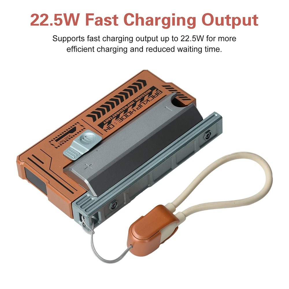 Модуль Power Bank PD 65W45W20W для сверхбыстрой зарядки, корпус DIY со встроенным зарядным кабелем, бокс для аккумуляторов на 8 элементов (art.: 3920dae59587e) - 3920dae59587e