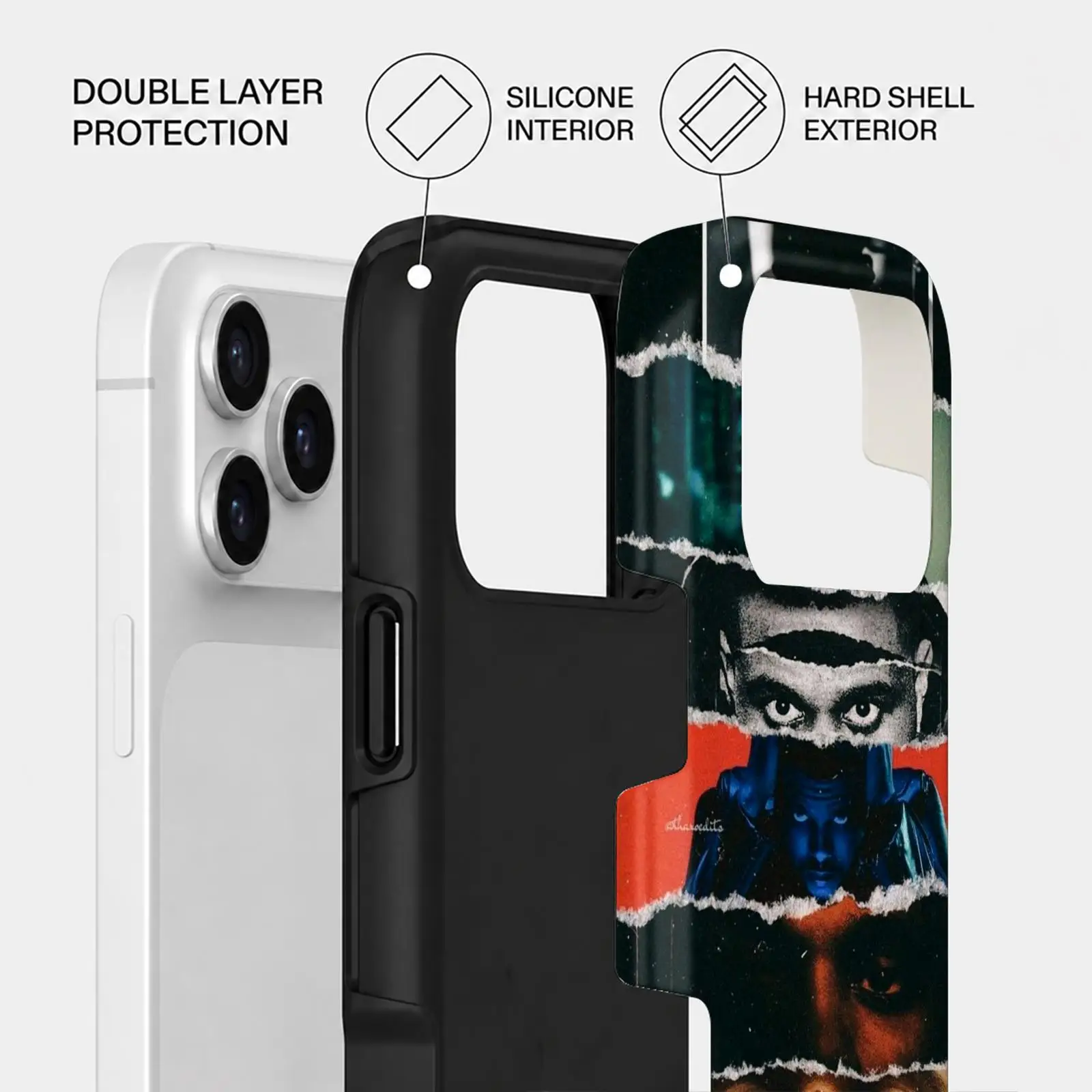 Фото Чехол для телефона Rap The W-Weeknd для iPhone 17 16 15 14 13 12 11 Pro Max Air, двухслойный, противоударный, защитный, 2-в-1 №5
