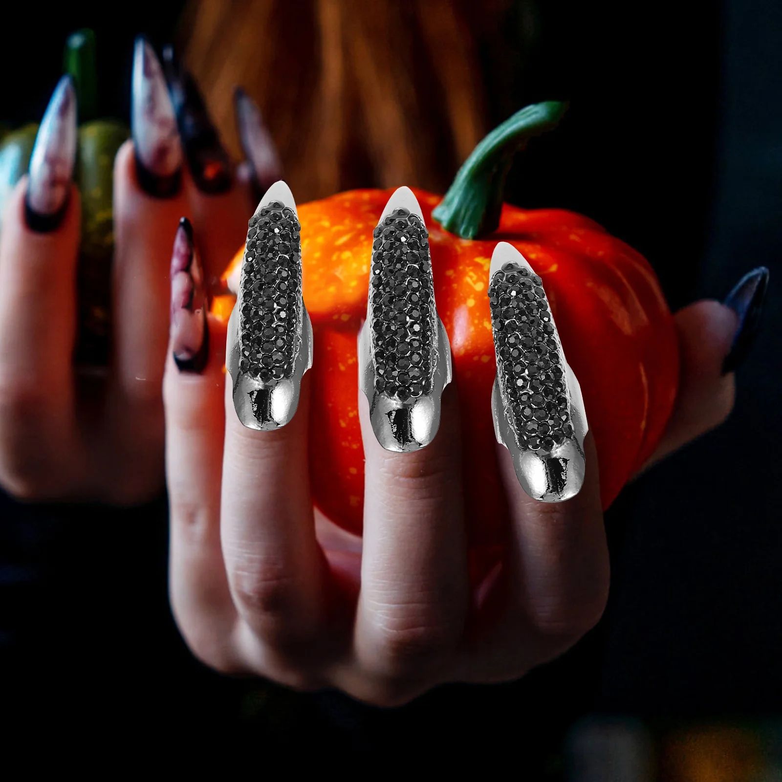 10 шт. кольцо на Хэллоуин кольца палец с орлом мужские когти кончиках пальцев