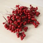 5 шт. искусственные ягоды декоративные ягоды Декор DIY Рождественский венок аксессуары Искусственные красные ягоды Рождественское украшение для дома