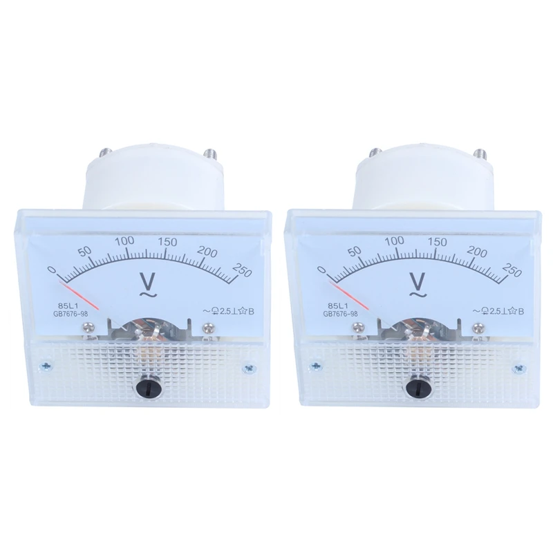 

2X Analog 85L1 AC 250 V Panel Meter Voltmeter Measuring Device Installation Equipment