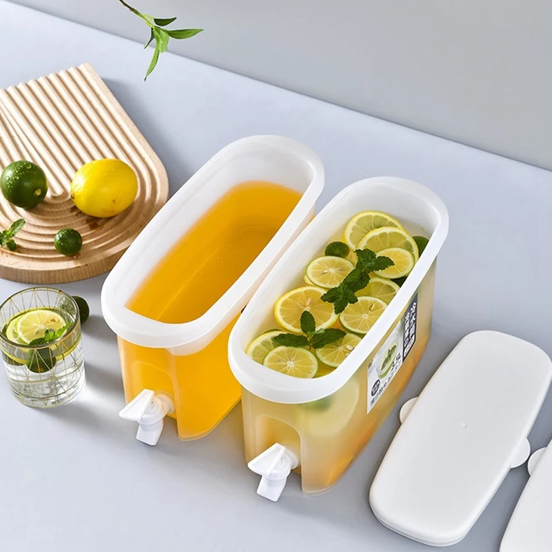 Фото Диспенсер Kulkas Mini, 3,5 литров, воздушный Kecil Ketel Minuman Dingin Keran, Диспенсер, мини-емкость для сока, 2 шт. №5