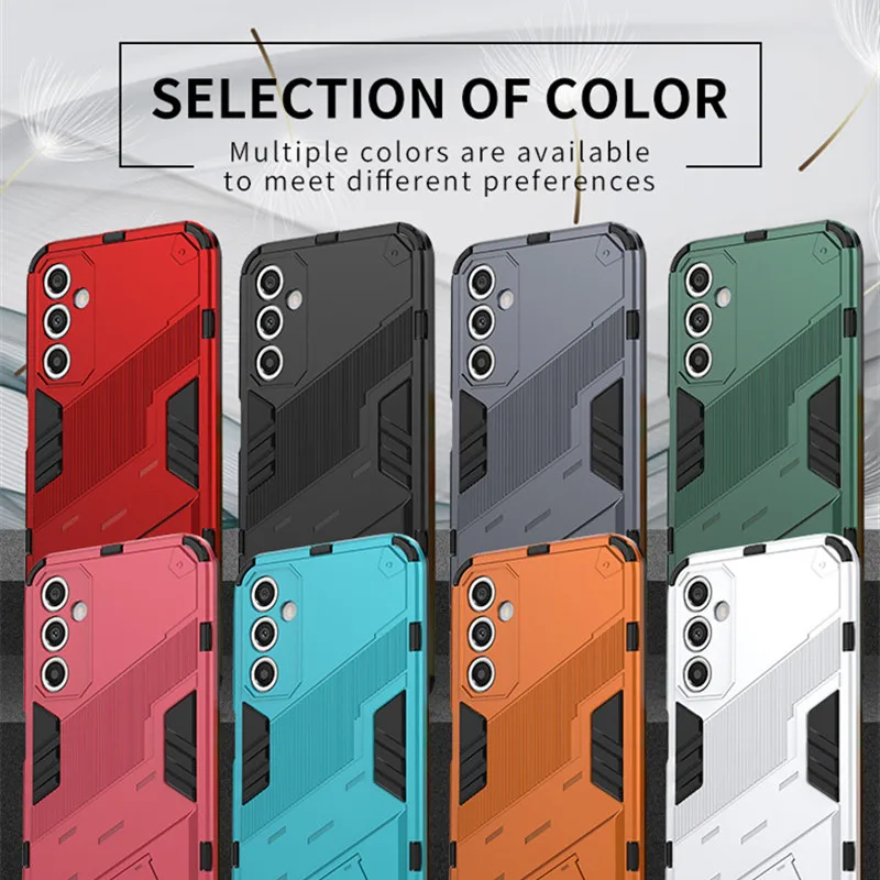 For Samsung Galaxy A24 4G Case For Samsung A24 Cover Punk Style Hard Armor Bracket Bumper For Samsung Galaxy A24 Fundas