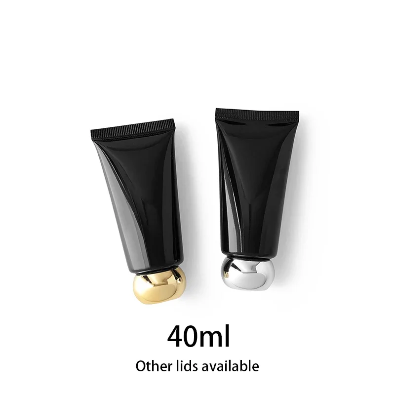 

10pcs 40g Empty Black Plastic Squeeze Bottle 40ml Makeup Lotion Concealer Foundation Cream Toothpaste Refillable Container