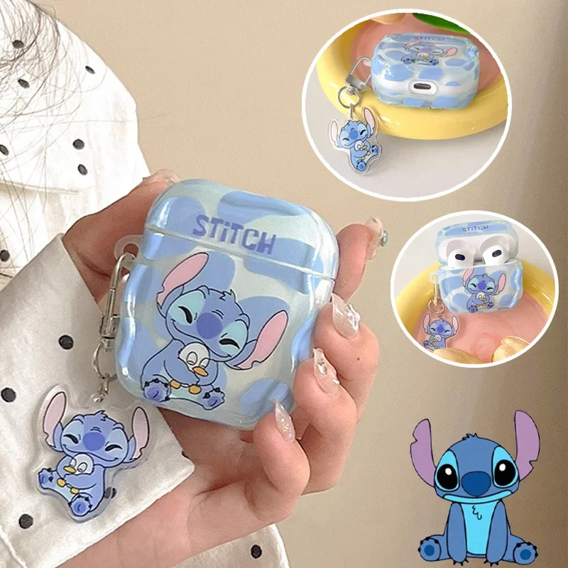 Наушники Disney Stitch аксессуары для Airpods 1/2 3 Pro Мультяшные противоударные Bluetooth