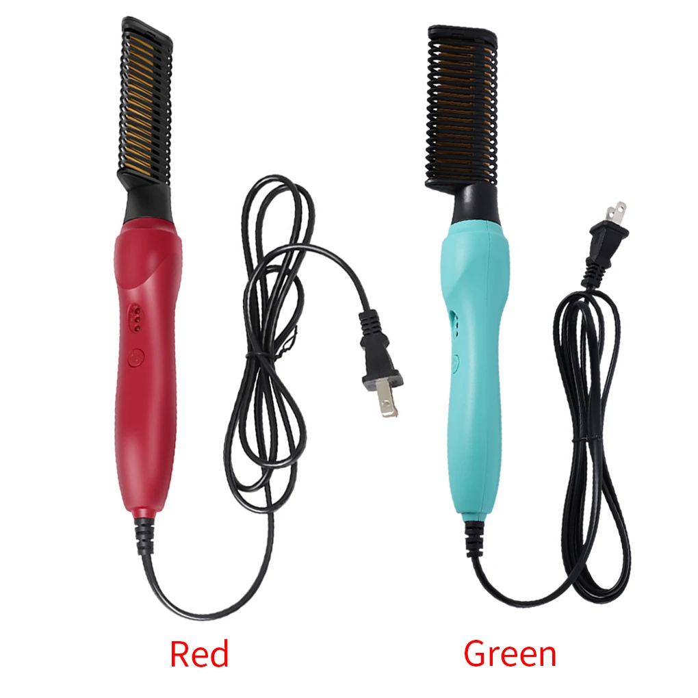 

Multifunction Hair Straightener Wet Dry Use Electric Heating Hair Curler Adjustable Hand Held Hairstyling Brush Hair Curler Comb