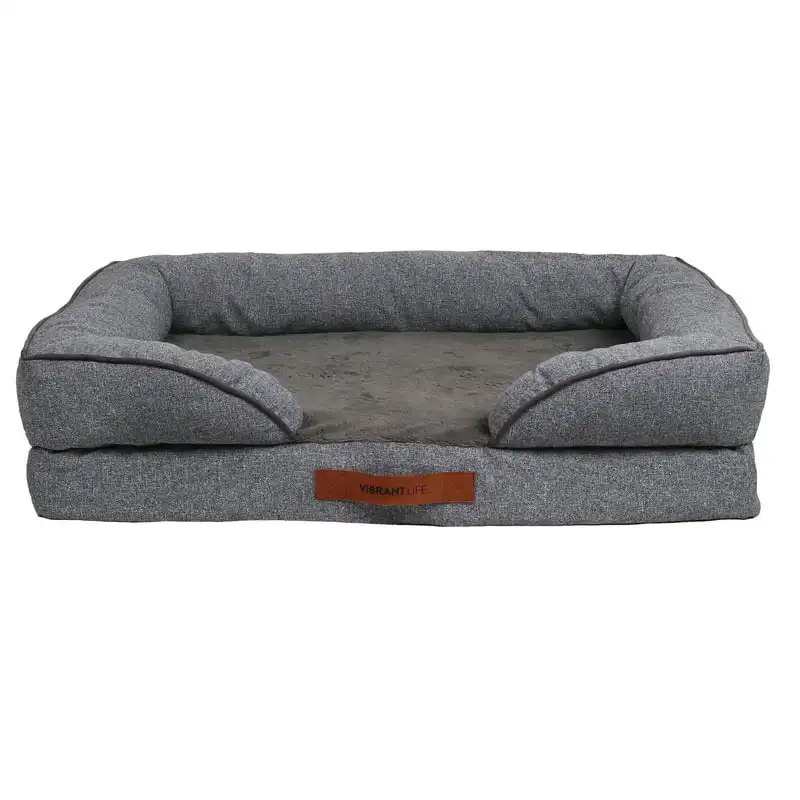 

Cozy Orthopedic Sofa-Style Dog & Cat Bed, Gray