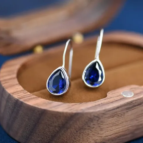 Серебряные серьги-капельки NovoPublic