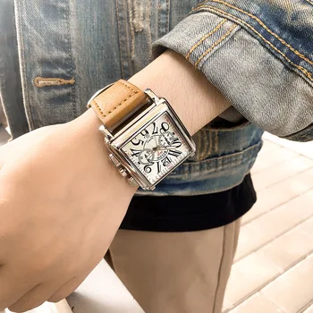 New Fashion Men Watches for Gift Women Leather Strap Quartz Watches Sports Military Watches Ladies Wrist Watch Bracelet Gift Other Image