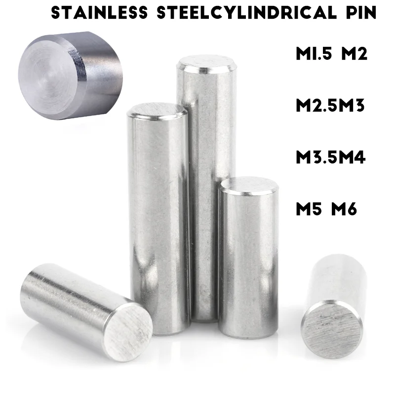 

M1.5 M2 M2.5 M3 M3.5 M4 M5 M6 M8 Cylindrical Pin 304 Stainless Steel Fastener Positioning Pin