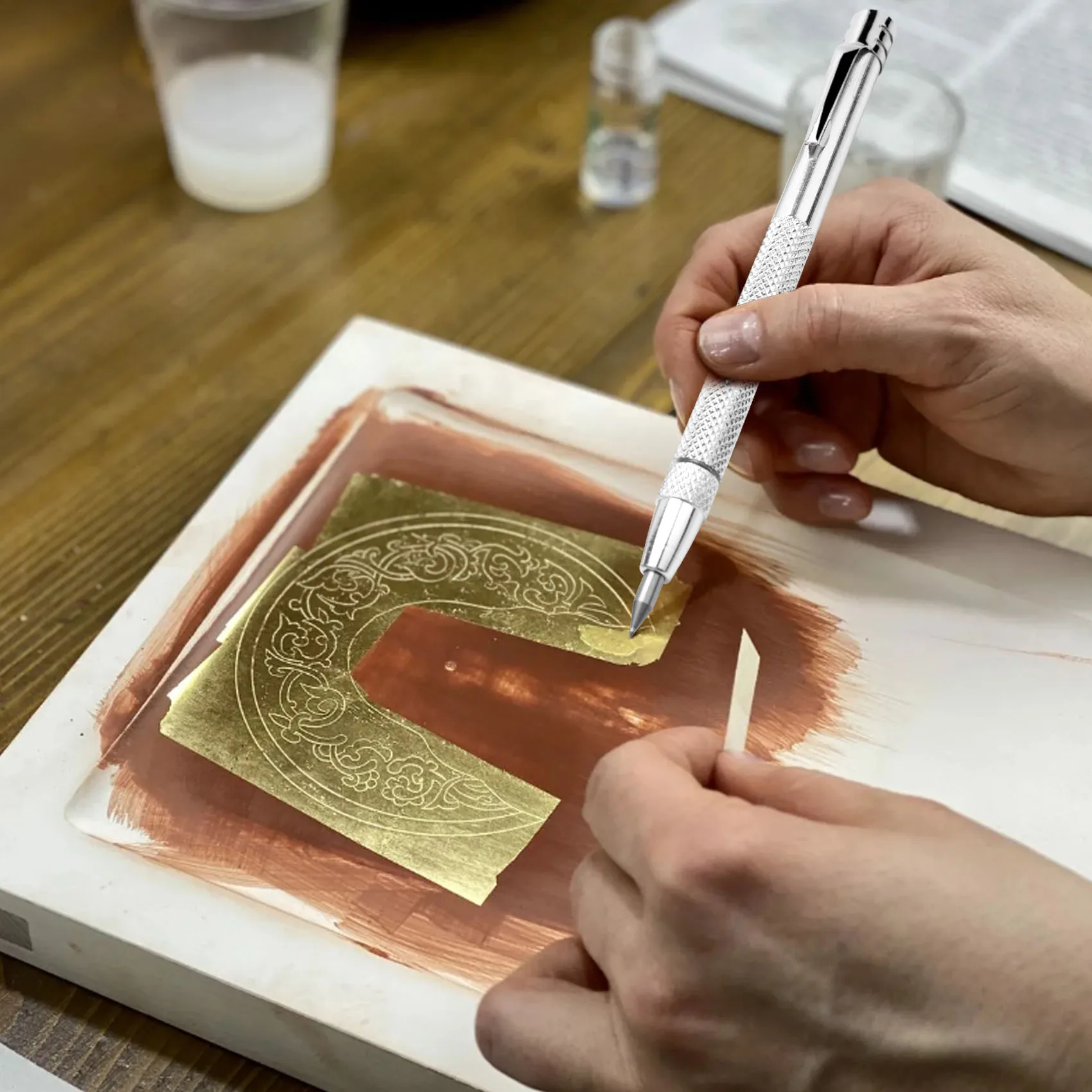 10-х предметная ручка из карбида вольфрама с магнитом алюминиевая гравировальная