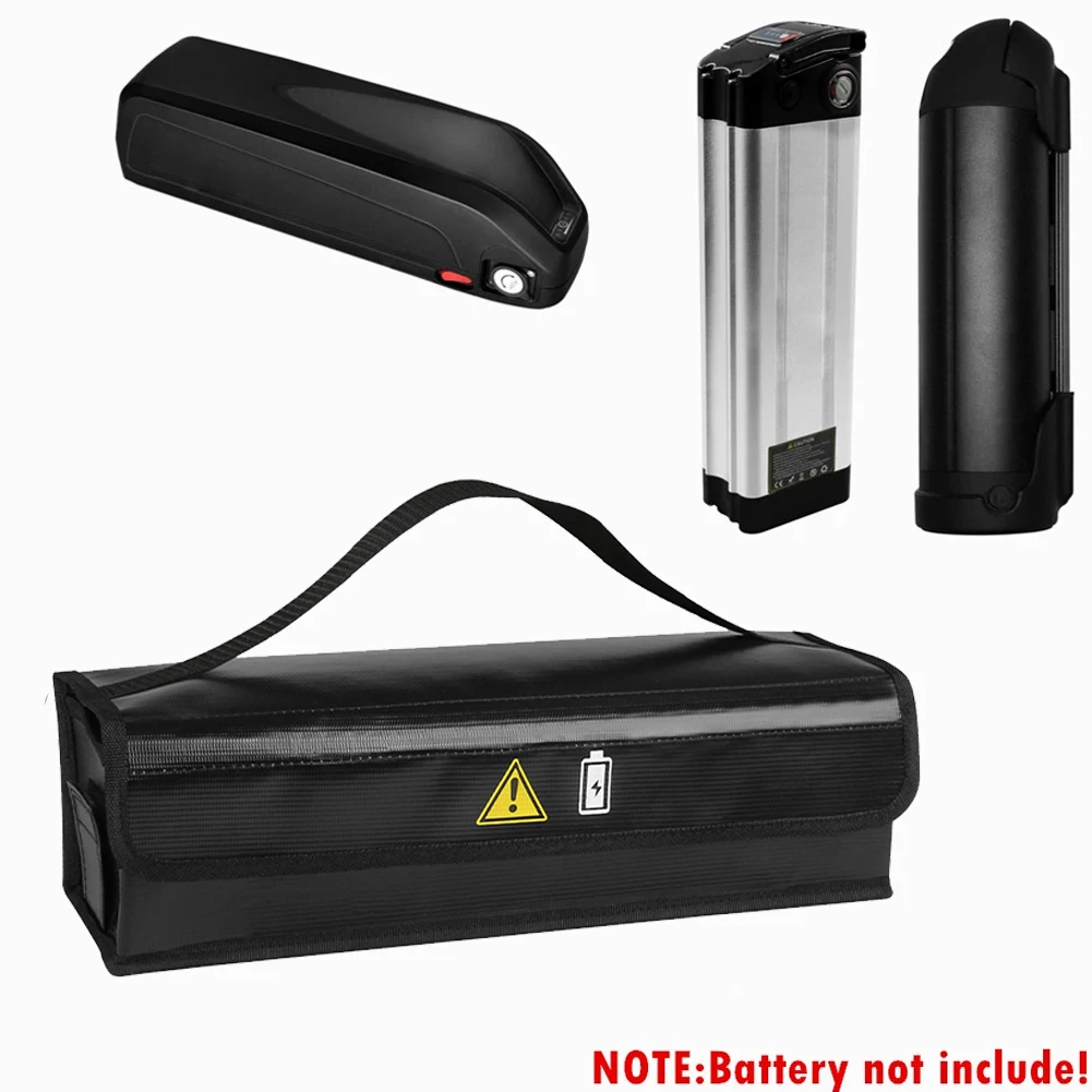 

1 шт., портативная огнеупорная сумка для хранения, огнеупорная, взрывобезопасная сумка для хранения литий-полимерных аккумуляторов для электровелосипеда, литий-ионный аккумулятор