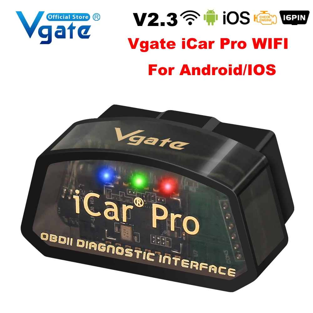 

Vgate iCar Pro ELM327 V2.3 Для VW Для Skoda OBD 2 OBD2 Автомобильный диагностический сканер WIFI Bluetooth 4,0 Инструмент сканирования ODB2 Для BMW