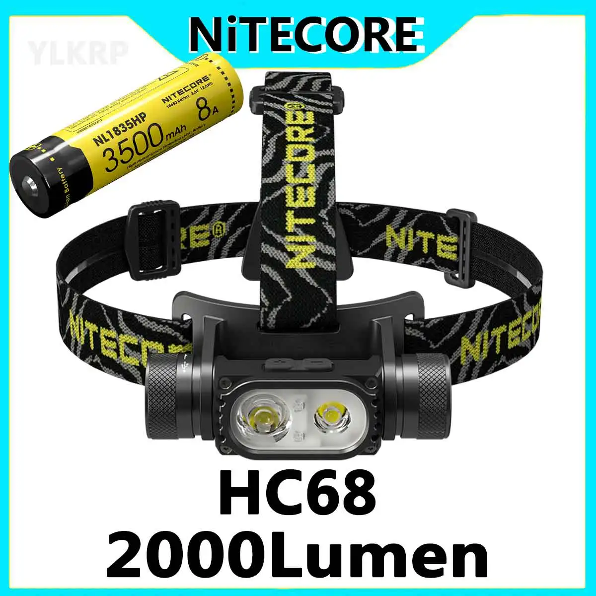 Фары NITECORE HC68 2000 люмен с расстоянием освещения 202 метров
