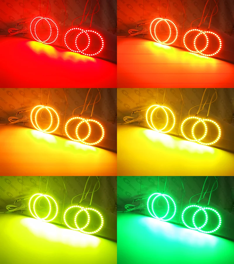 Фото Для Opel Astra H 2004 2005 2006 2007 2008 2009 2010 Bluetooth APP Ультра яркий многоцветный RGB светодиодный комплект Angel Eyes Halo Rings №5