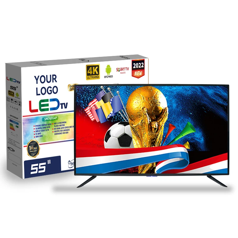 

32/43/50/55/65 75Waigaa 43 Inch Smart TV New Flat Screen Televisions High Definition LCD LED TV