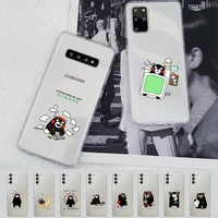 yndfcnb kumamon phone case for samsung s20 s10 lite s21 plus for redmi note8 9pro for huawei p20 clear case