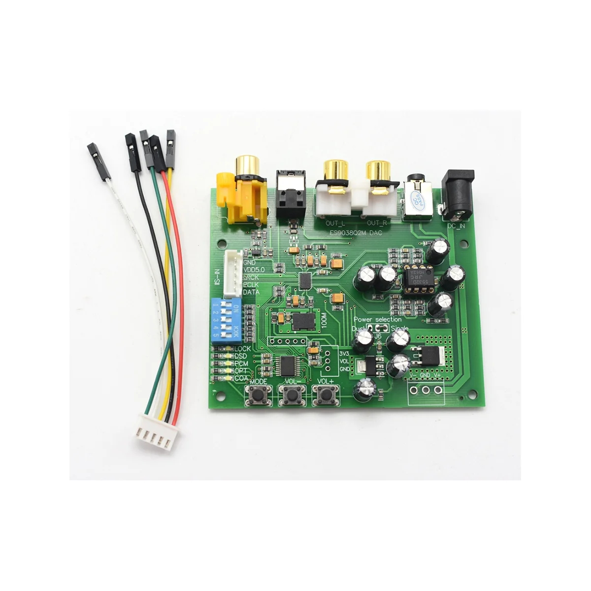

DLHiFi ES9038Q2M I2S IIS DSD Coaxial Fiber SPDIF Digital Audio DAC Decoder Board 32Bit 384K for Amplifier Raspberry Pi