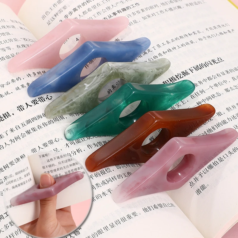 

Convenient Thumb Book Support Book Expander School Stationary Reading Aid Book Page Holder Creative Resin Durable Bookmark